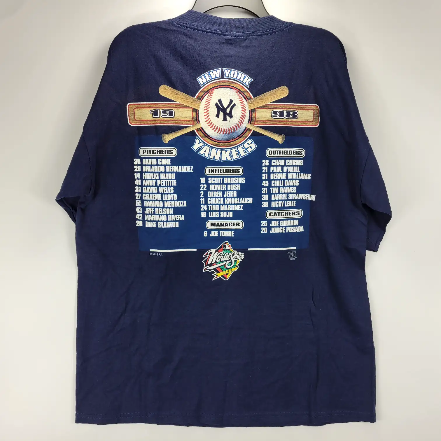 Mens XL New York Yankees Vintage 1998 World Series Champions Starter T-Shirt