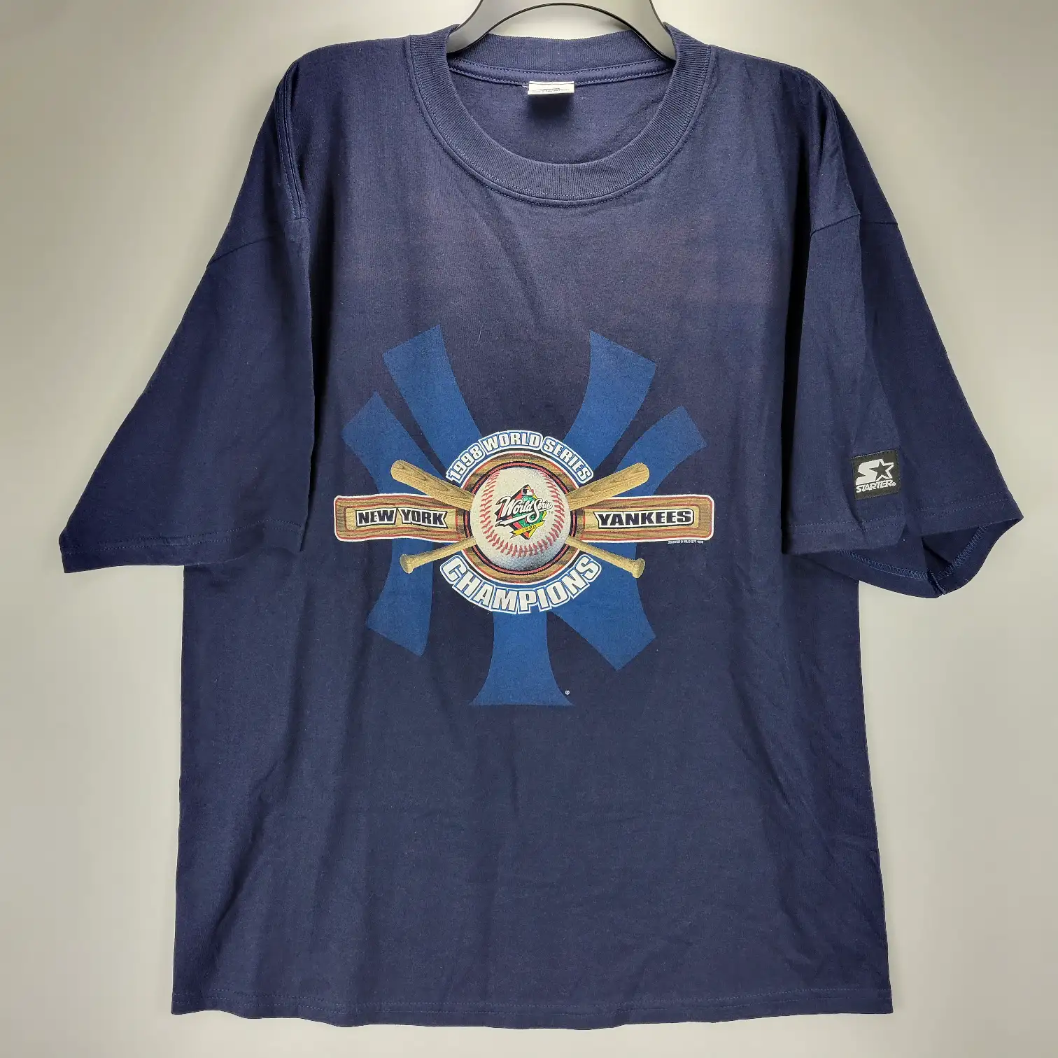 Mens XL New York Yankees Vintage 1998 World Series Champions Starter T-Shirt