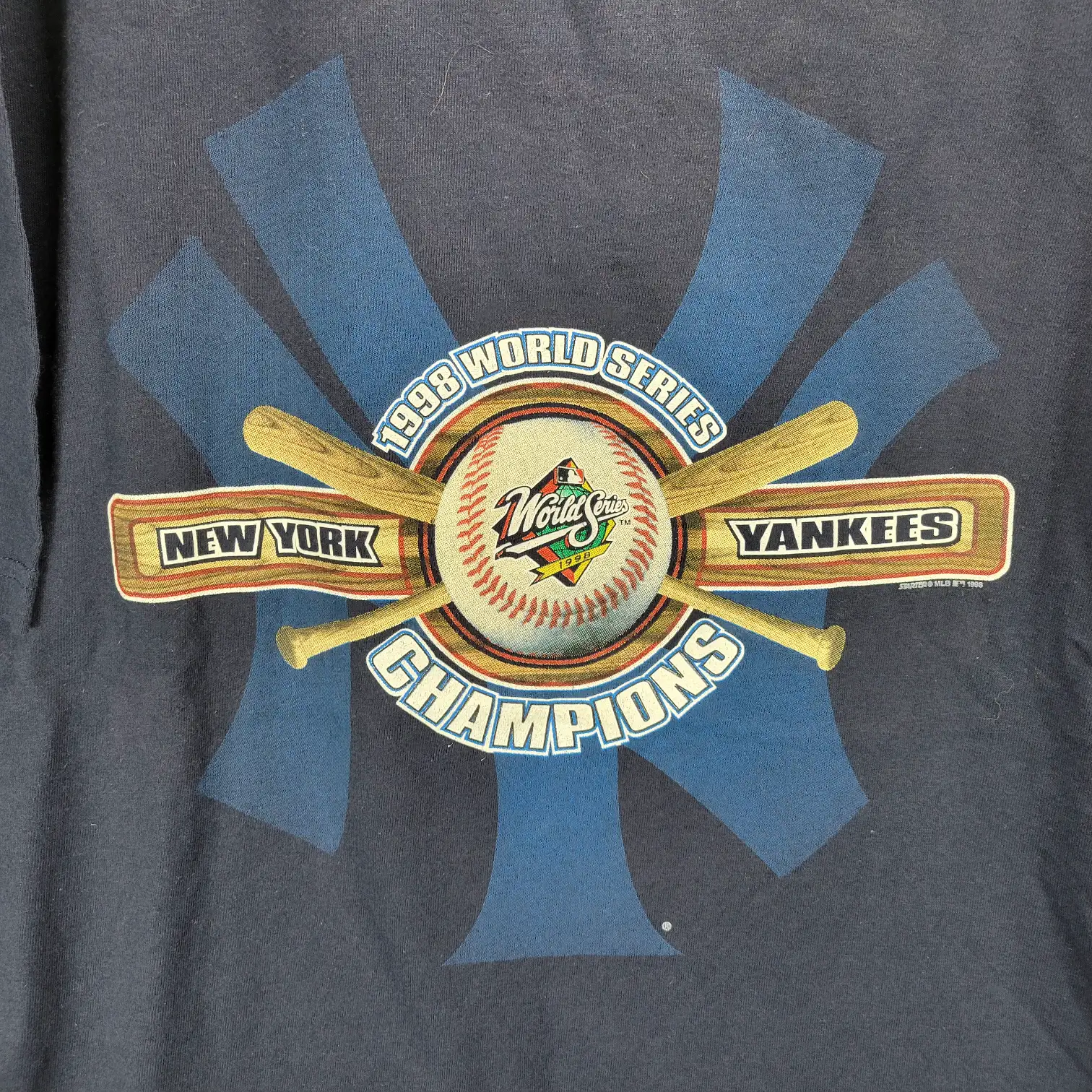 Mens XL New York Yankees Vintage 1998 World Series Champions Starter T-Shirt