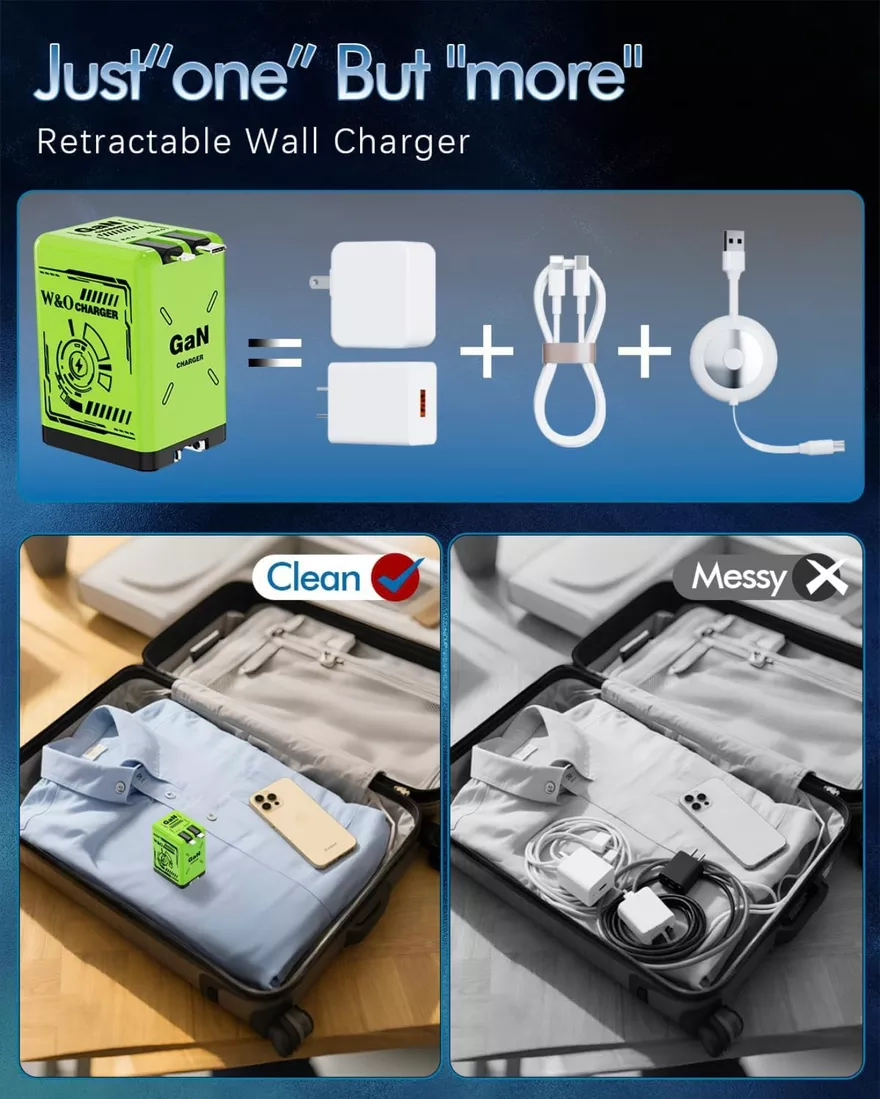 W&O GaN Charger - High-Speed Power Delivery