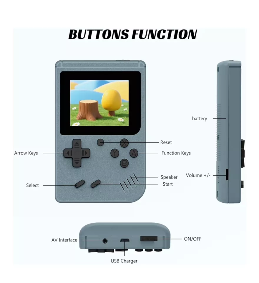 Retro Handheld Gaming Console - 500 Game Edition
