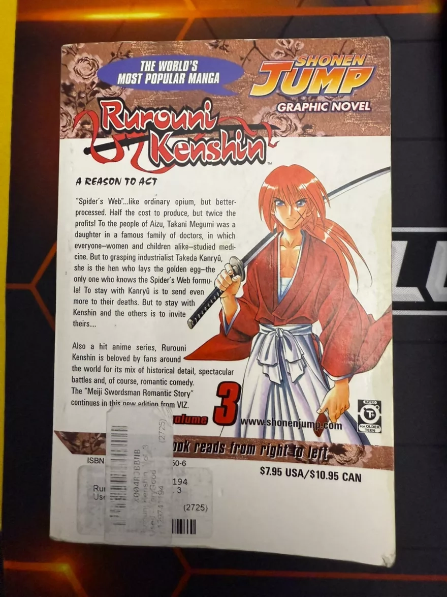 Rurouni Kenshin Vol. 3 Graphic Novel