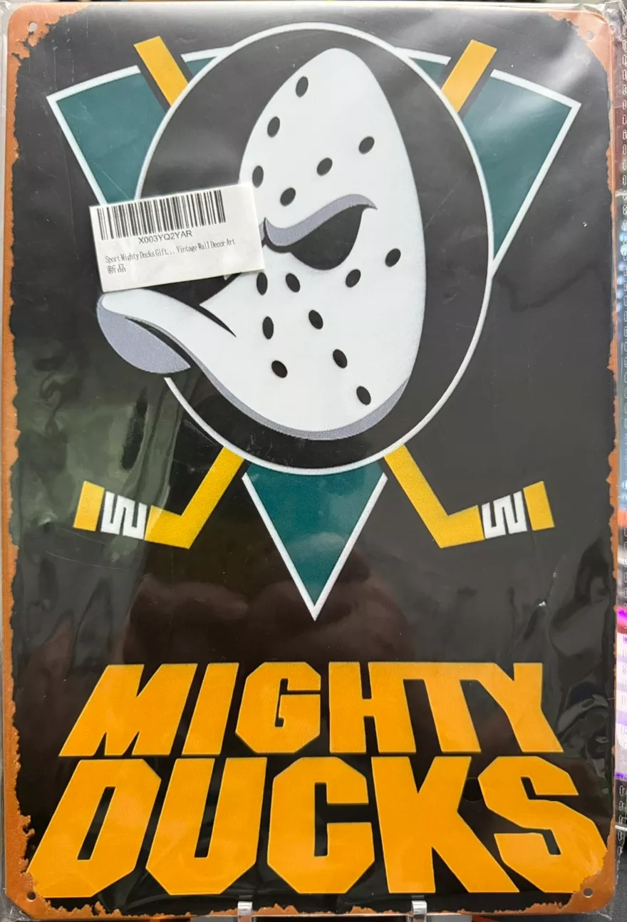 Mighty Ducks Vintage Hockey Tin Sign