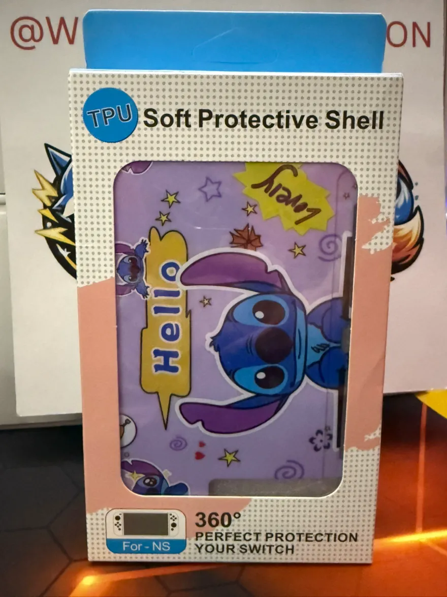 Cute Stitch Hello Lovely TPU Soft Protective Shell for Nintendo Switch