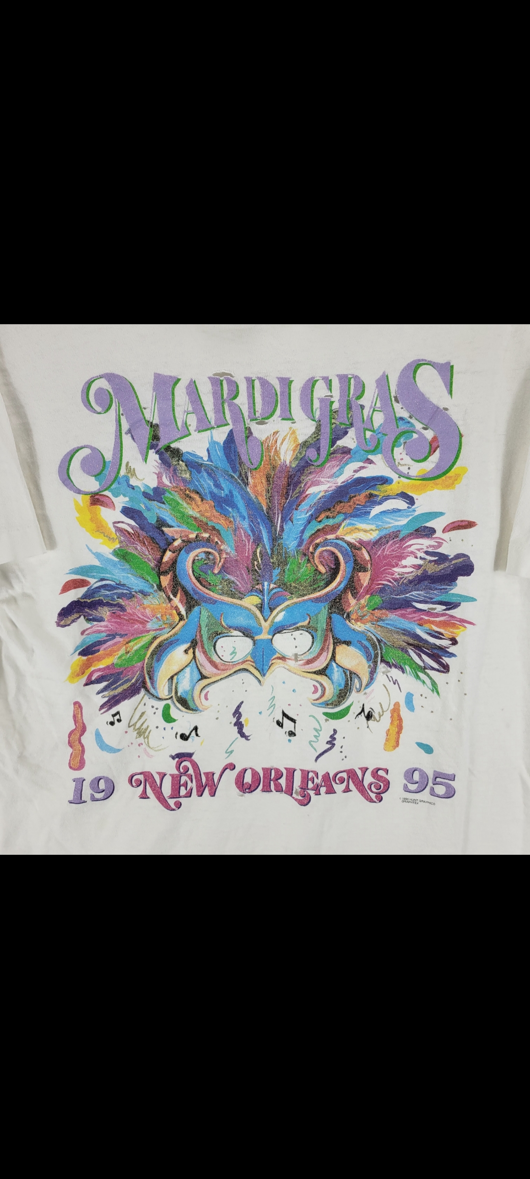 Womens Large Mardi Gras New Orleans Vintage 1995 T-Shirt