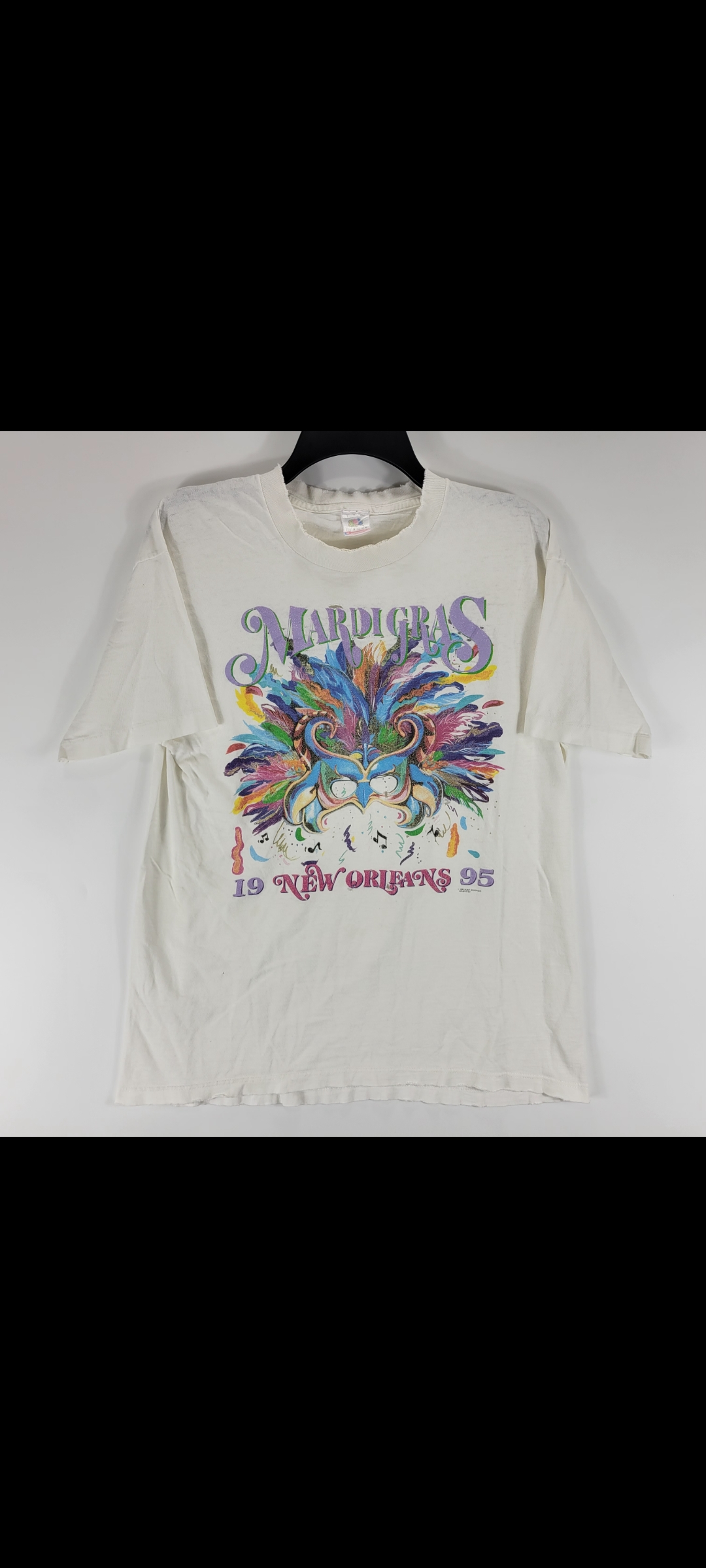 Womens Large Mardi Gras New Orleans Vintage 1995 T-Shirt