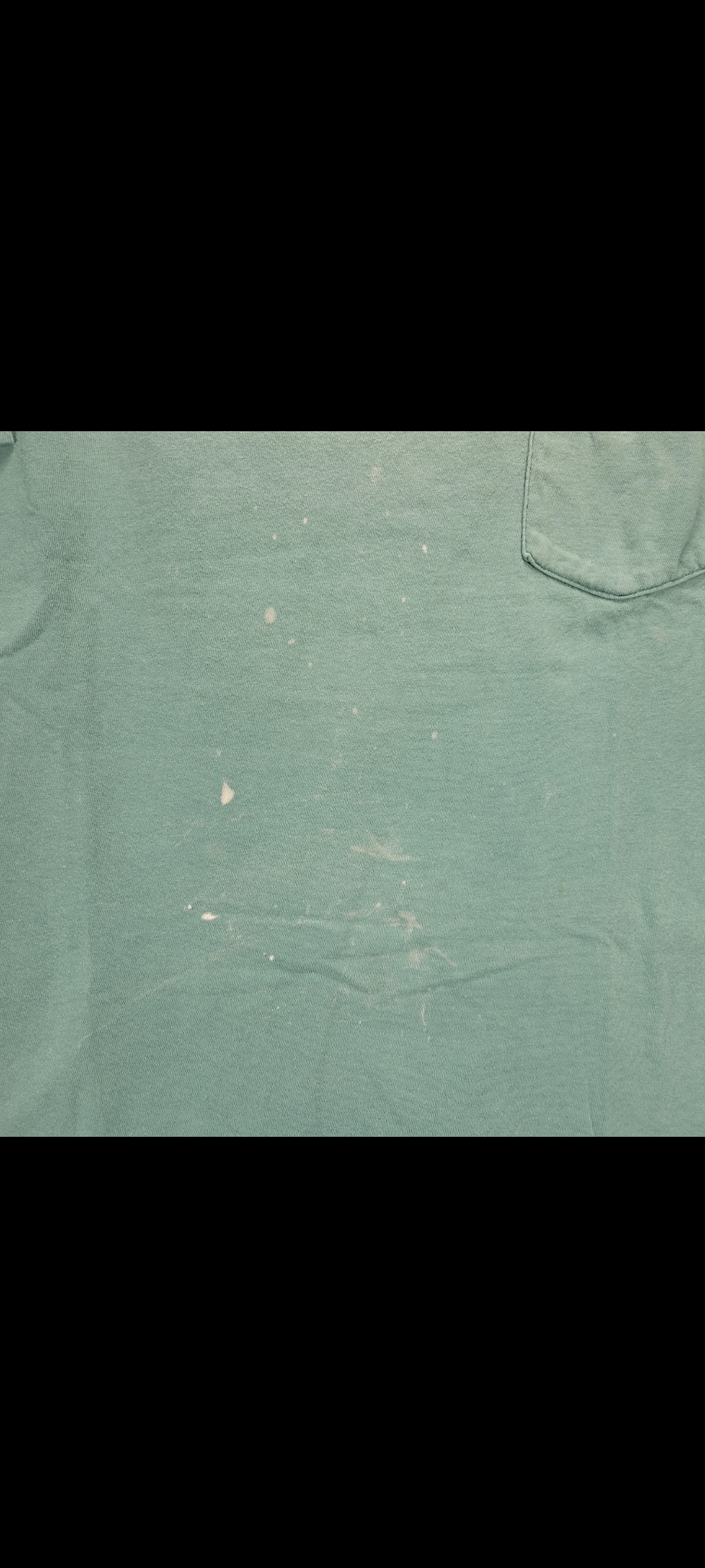 Mens Small Gap Distressed Vintage Teal Blue Pocket T-Shirt