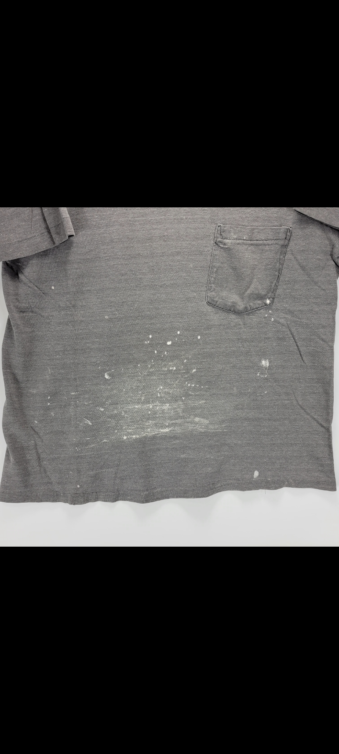 Mens Small Gap Distressed Gray Vintage Pocket T-Shirt