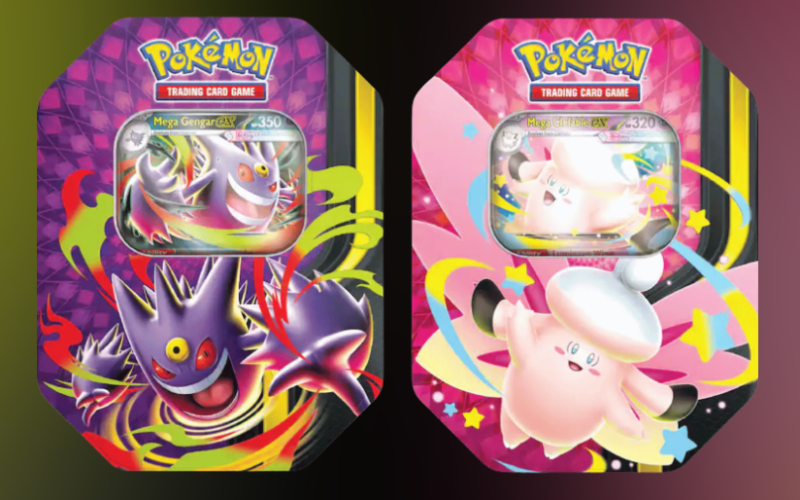 Pokemon Trading Card Game Mega Gengar EX & Mega Clefable EX Tin