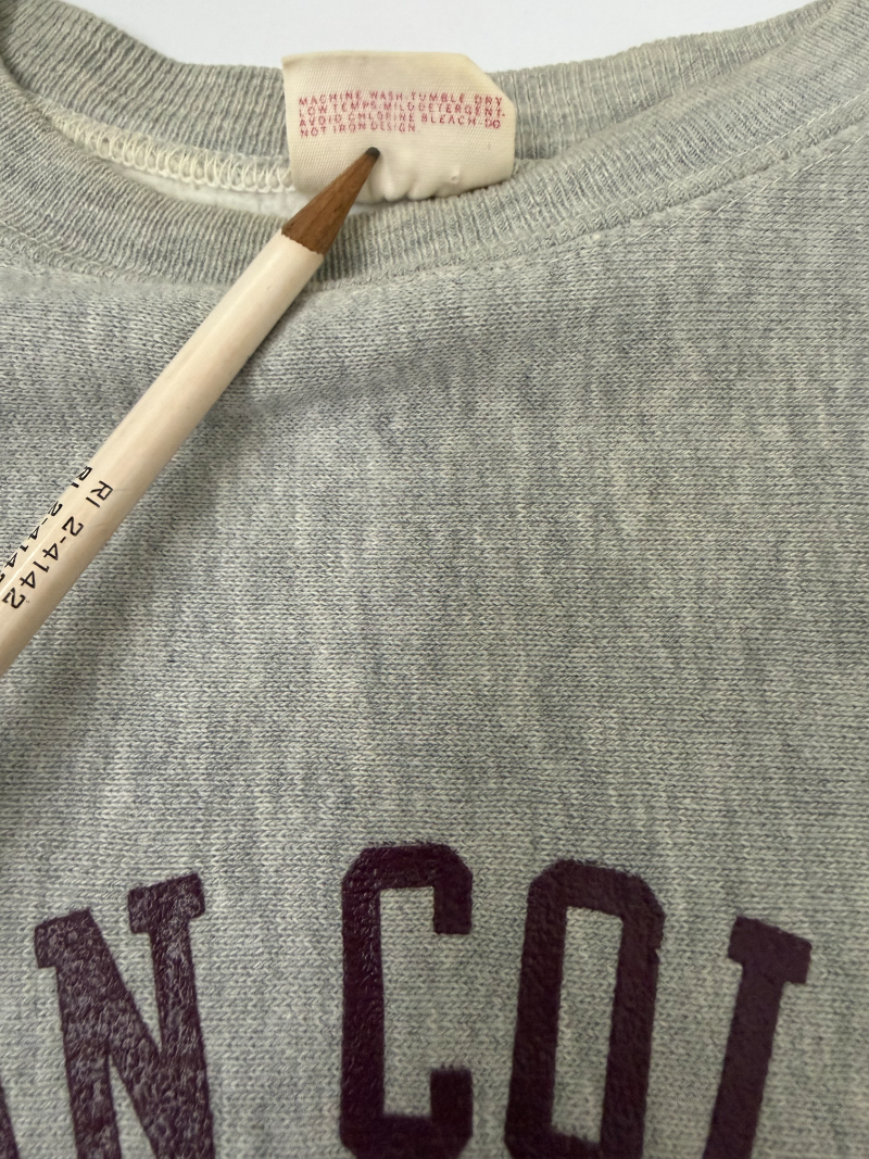 1970s Champion Reverse Weave Boston College Wing Foot Sweatshirt