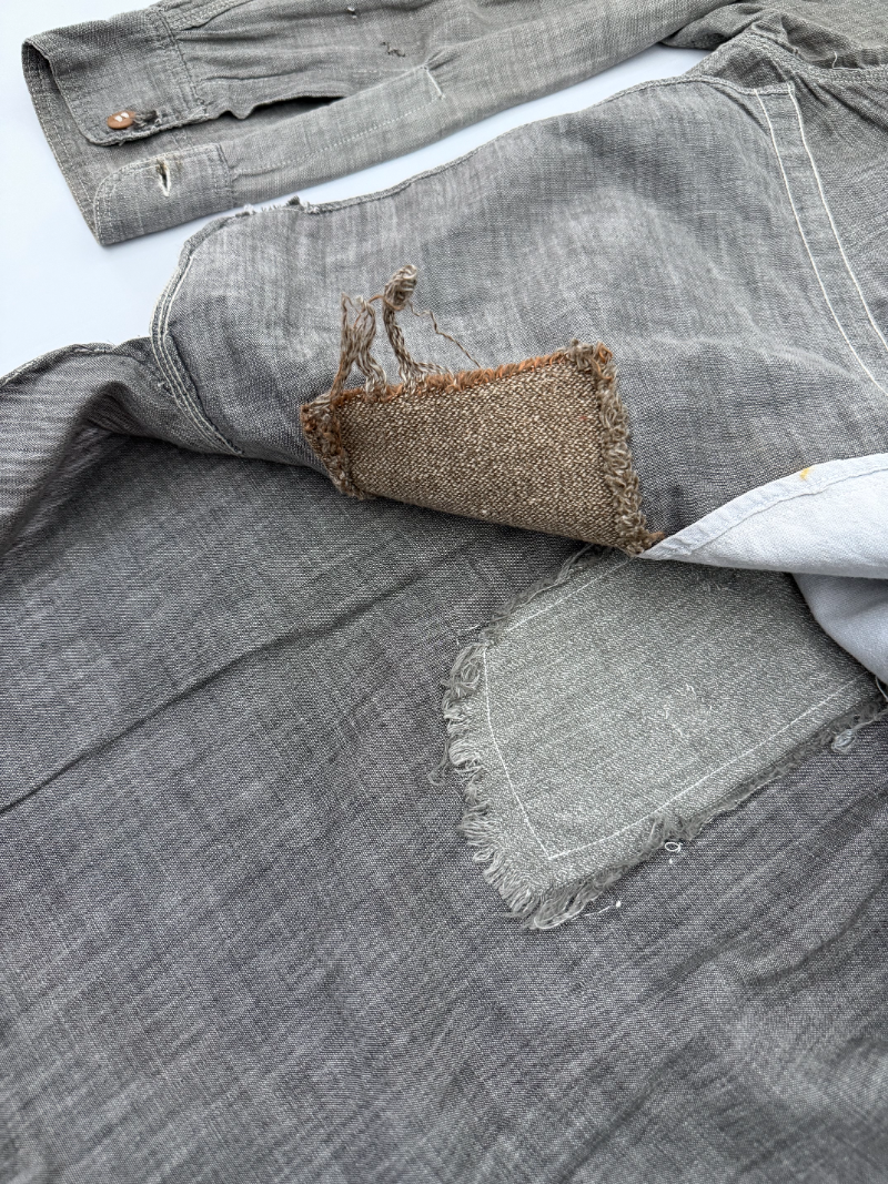 1930s Black Chambray Work Shirt