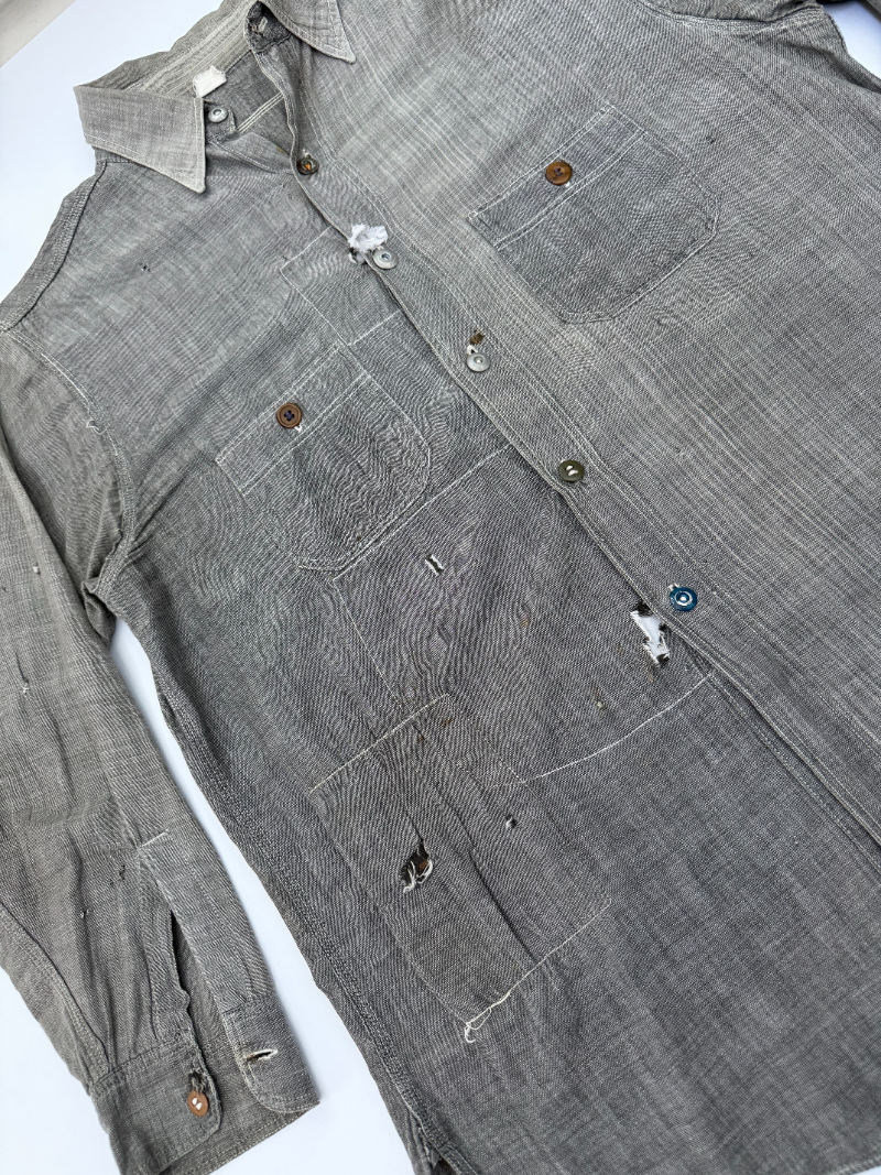 1930s Black Chambray Work Shirt