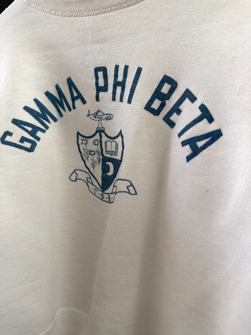 1950s Champion Running Man Gamma Phi Beta Sweatshirt