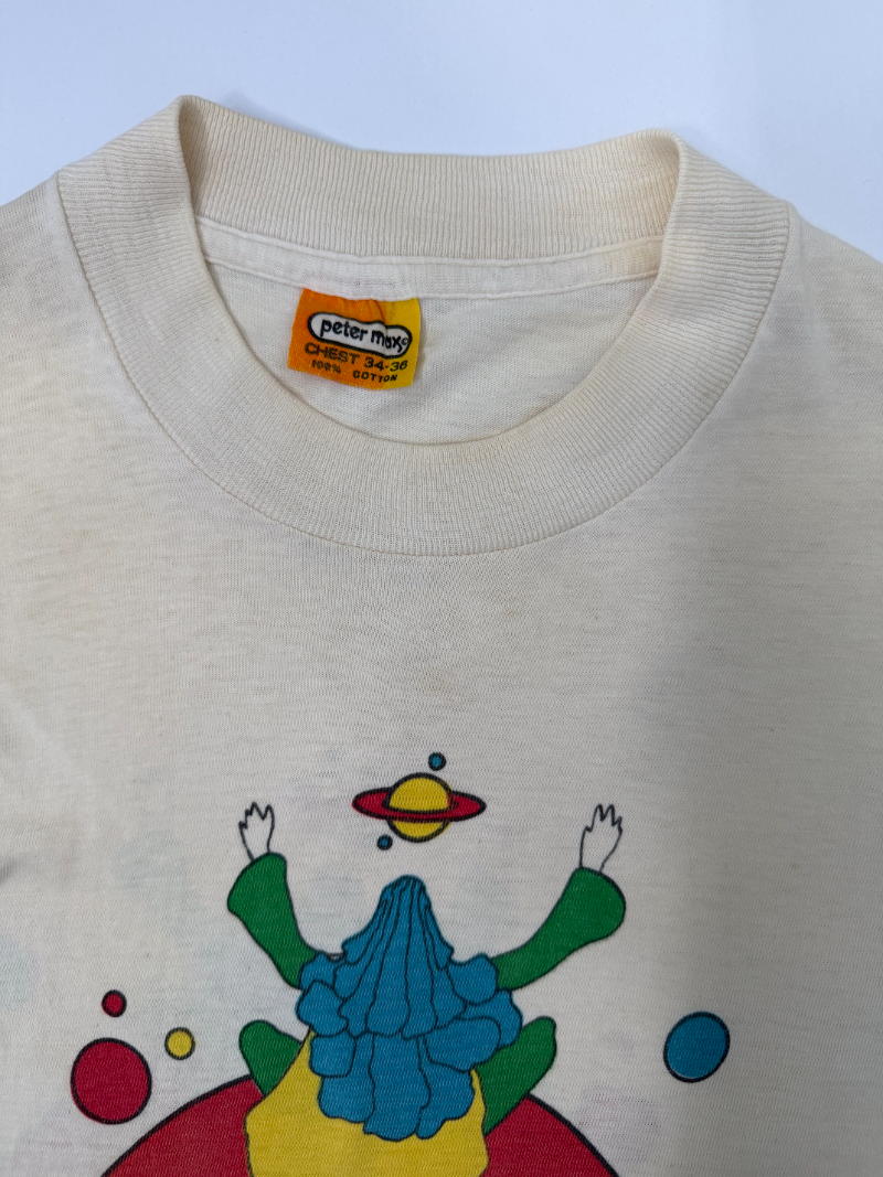1960s-70s Peter Max Double-Sided Graphic T‑Shirt