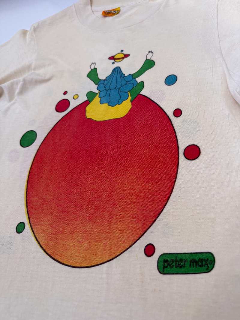 1960s-70s Peter Max Double-Sided Graphic T‑Shirt