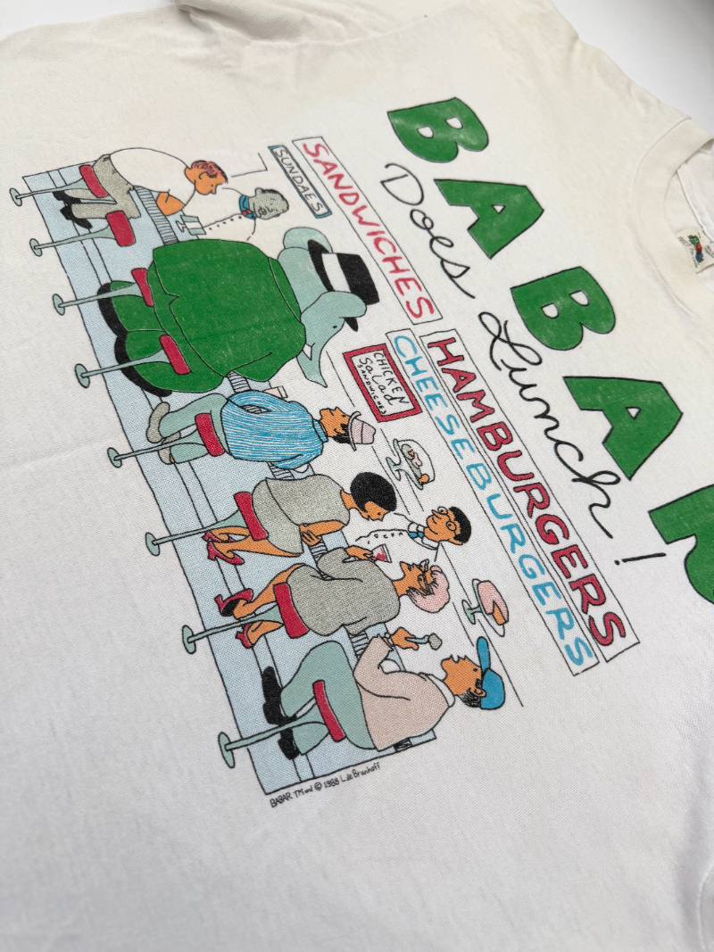 1980s Babar Does Lunch! Laurent de Brunhoff Art Tee