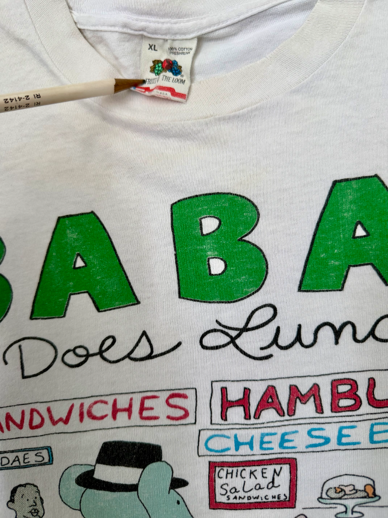 1980s Babar Does Lunch! Laurent de Brunhoff Art Tee
