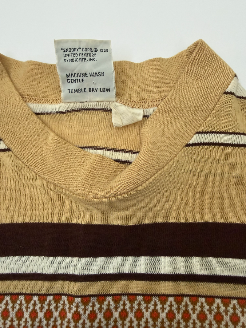 1970s Snoopy’s Joe Cool Striped Surf Tee