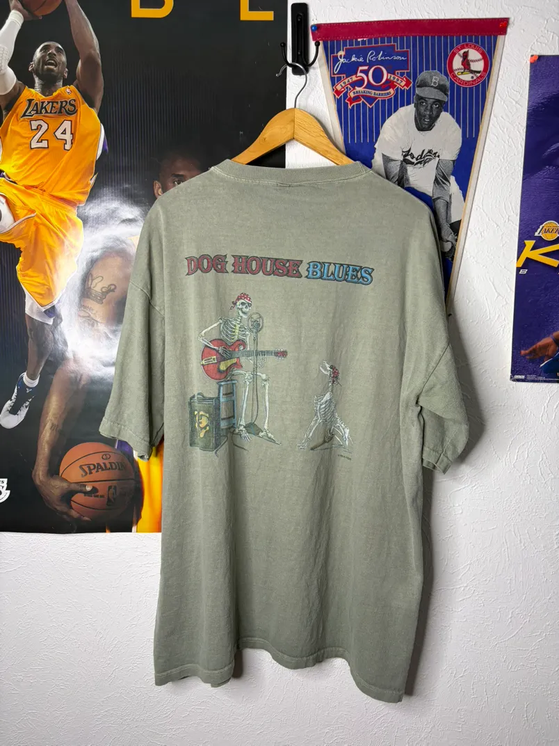 Vintage Dog House Blues Skeleton Band T-Shirt