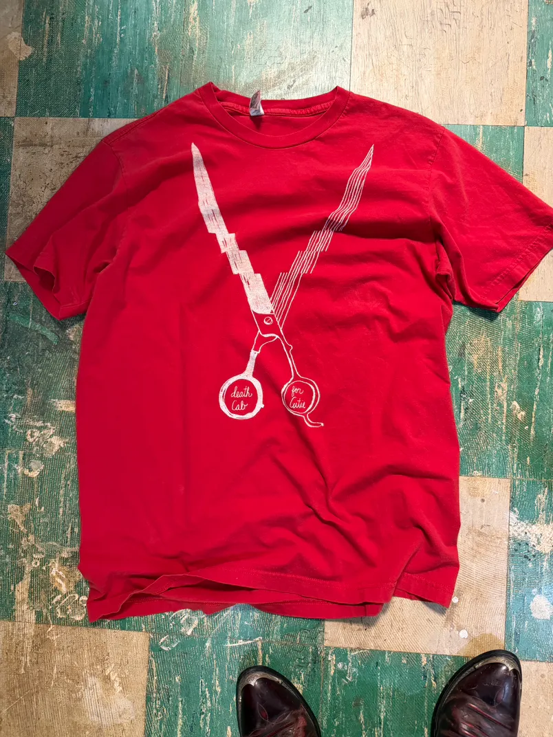 Death Cab For Cutie Scissors Graphic Red T-Shirt