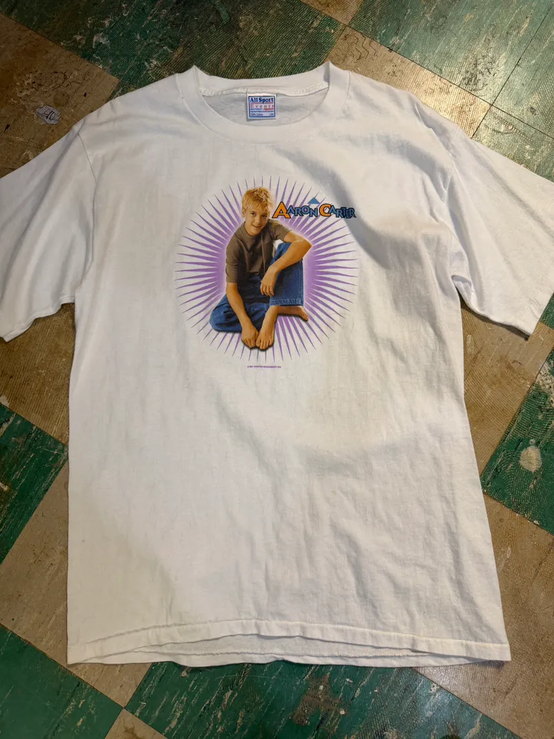 Vintage Aaron Carter "I Wanna Wander" White T-Shirt