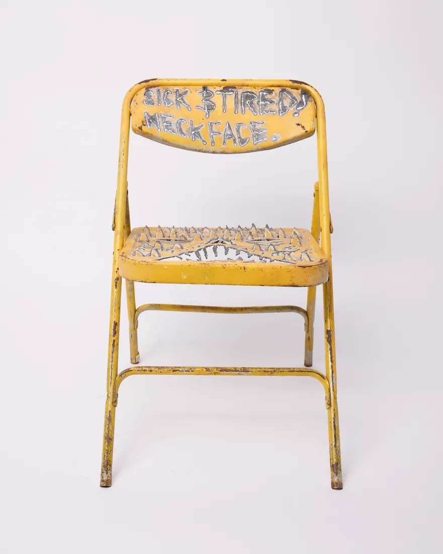 Neckface “Sick & Tired” Vintage Metal Folding Chair