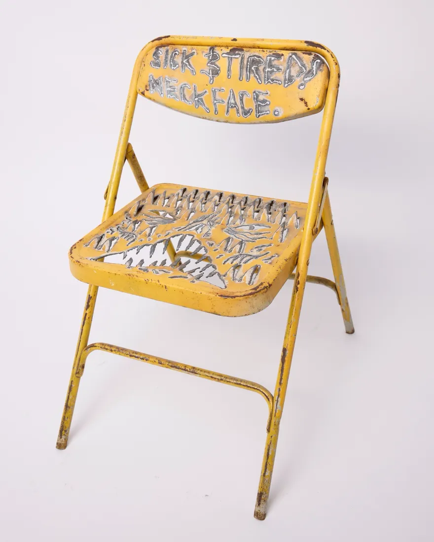 Neckface “Sick & Tired” Vintage Metal Folding Chair