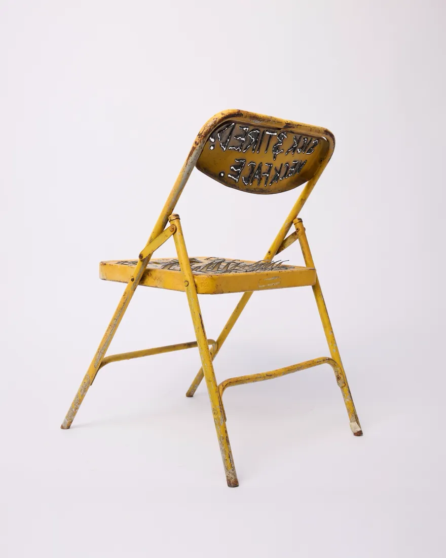 Neckface “Sick & Tired” Vintage Metal Folding Chair