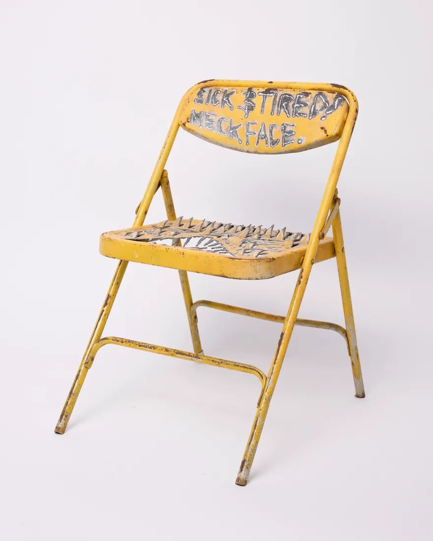 Neckface “Sick & Tired” Vintage Metal Folding Chair