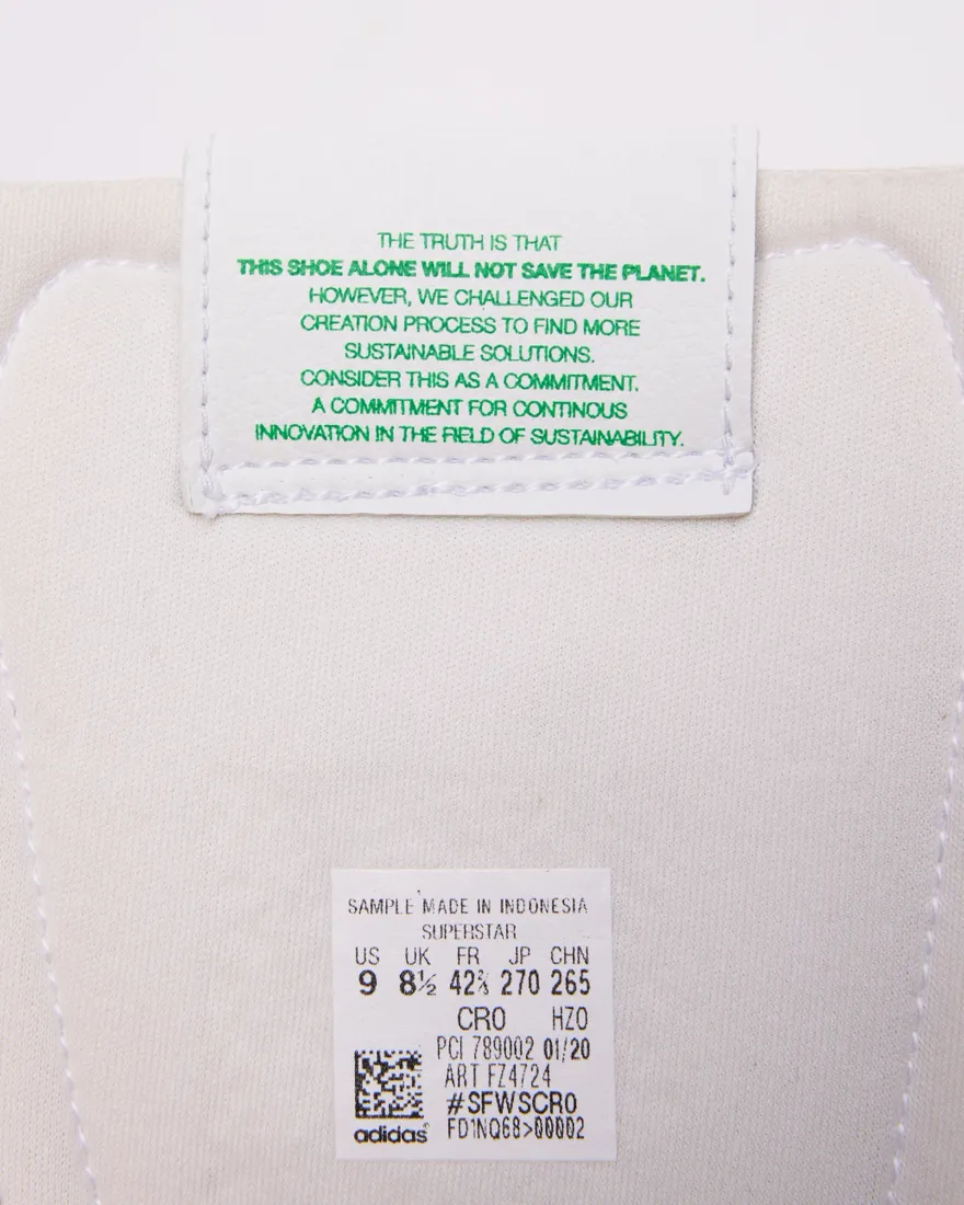 SZ 9 SW x Adidas Superstar One Shoe Sample