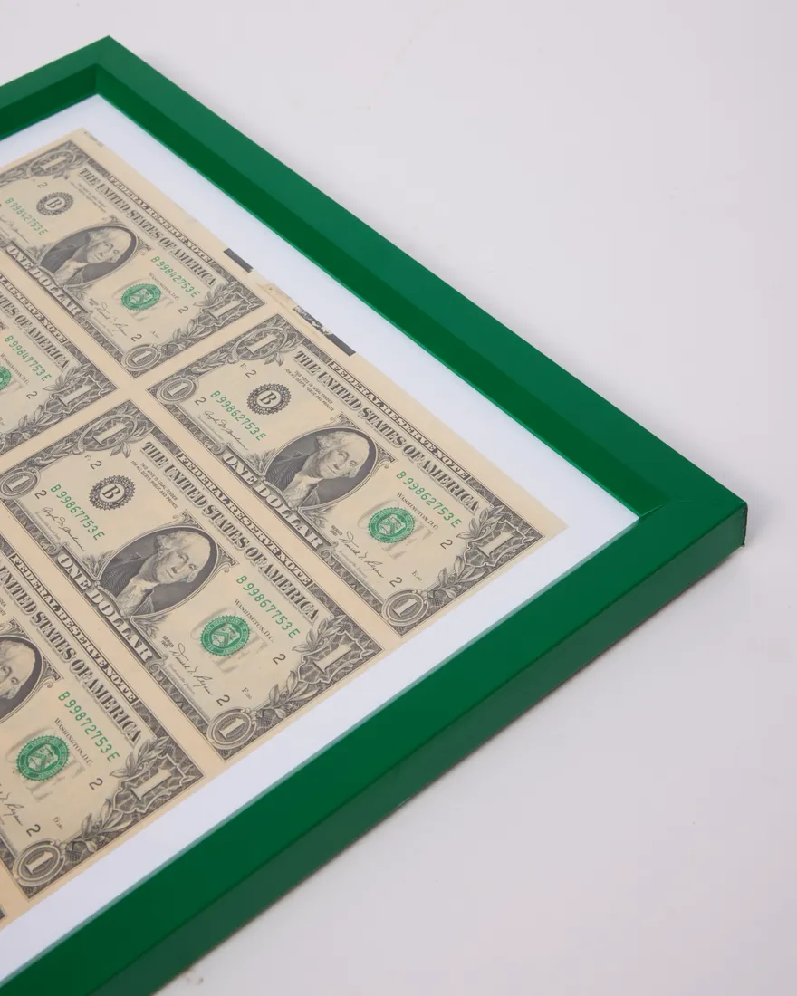 1981 $1 Dollar Bill Uncut Sheet Framed
