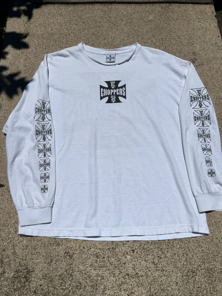 West Coast Choppers White Long Sleeve T-Shirt