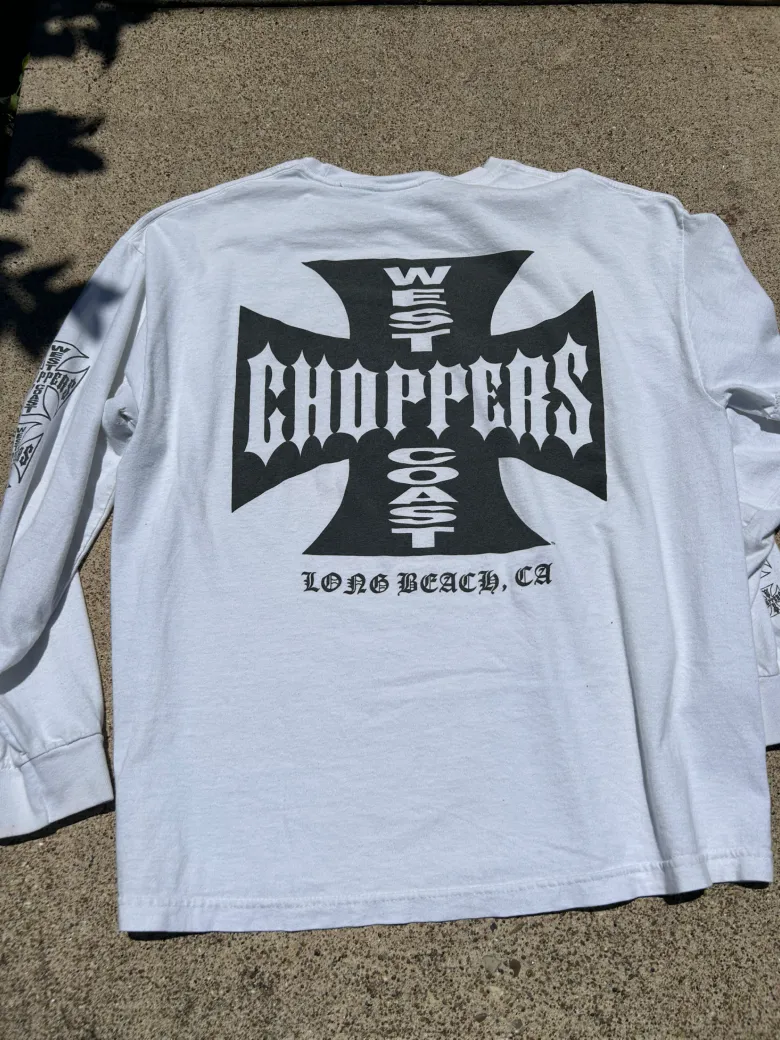 West Coast Choppers White Long Sleeve T-Shirt