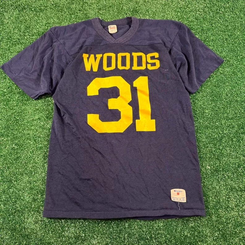 Vintage Champion "Woods 31" Football Jersey