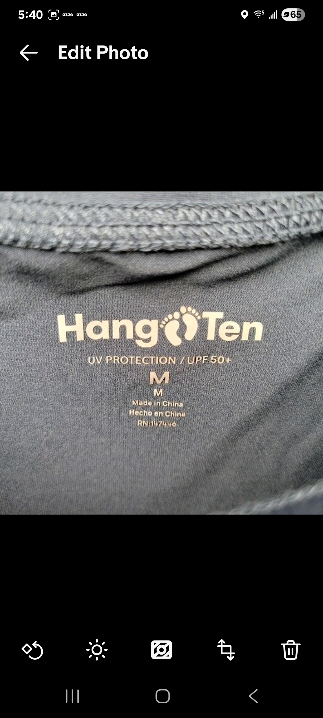 Mens Medium Hang Ten UPF 50+ UV Protection Fishing Boat Beach Athletic Shirt Blue