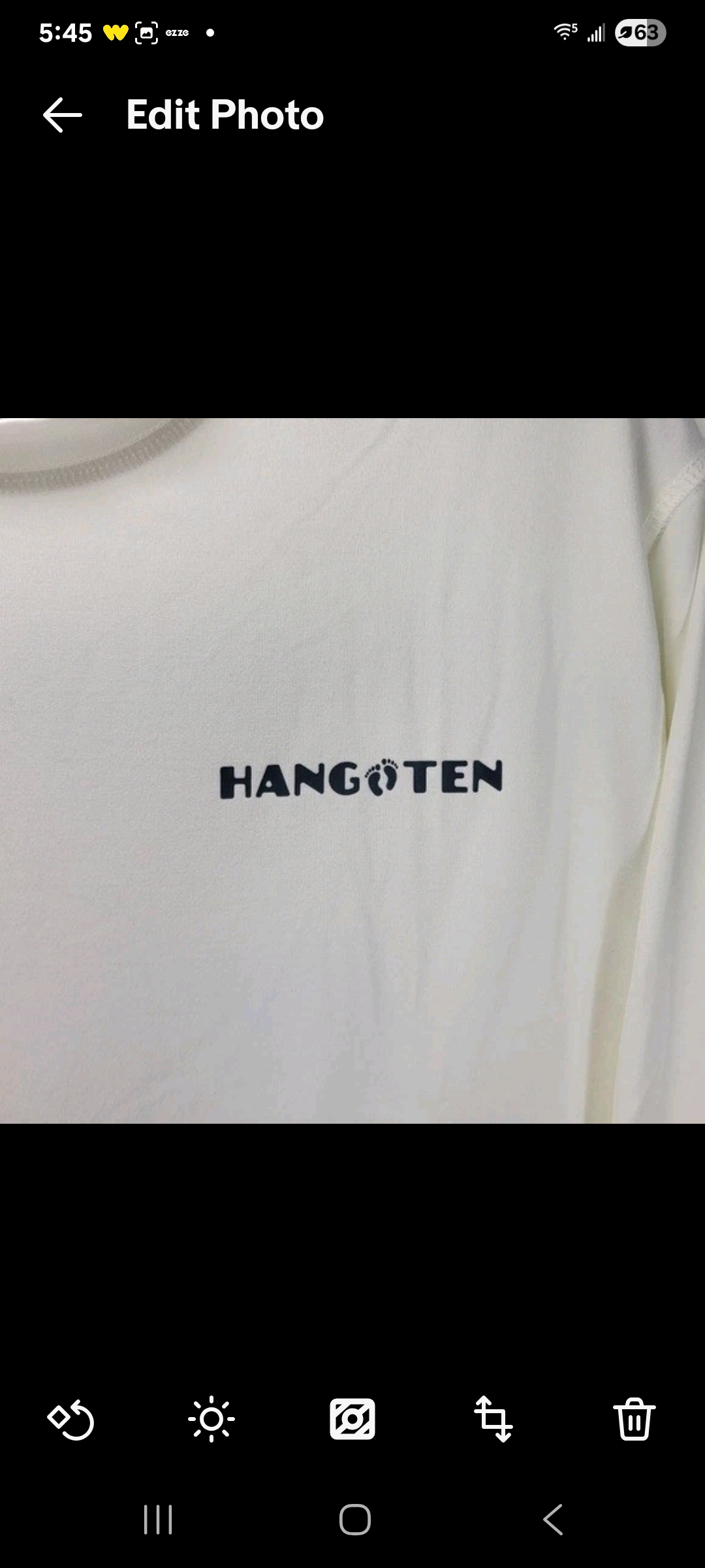 Mens Medium Hang Ten UPF 50+ UV Protection Fishing Boat Beach Athletic Shirt White