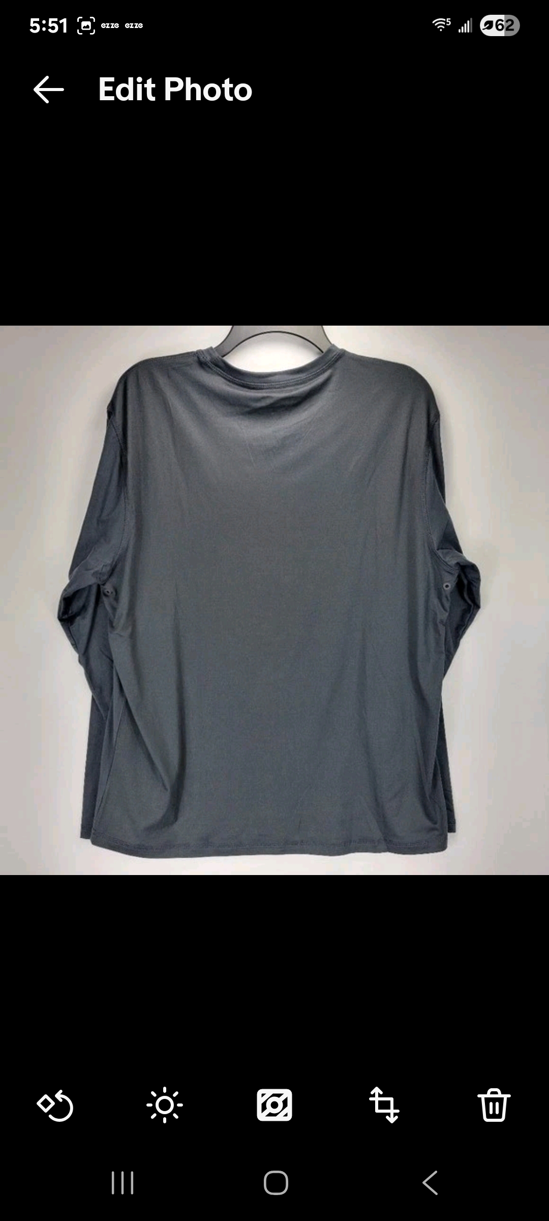 Mens Medium Hang Ten UPF 50+ UV Protection Fishing Boat Beach Athletic Shirt Gray