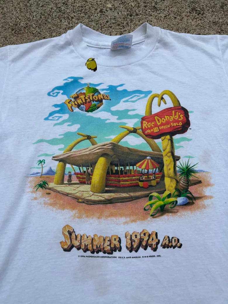 Vintage The Flintstones McDonald's Summer 1994 T-Shirt