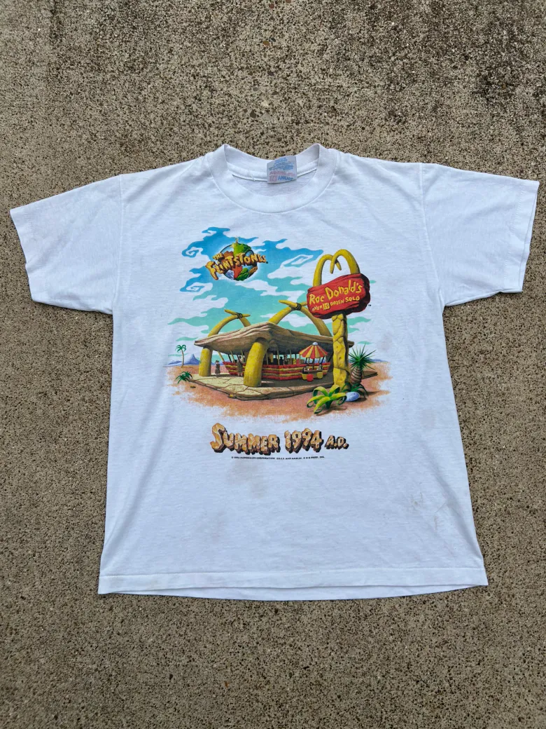 Vintage The Flintstones McDonald's Summer 1994 T-Shirt
