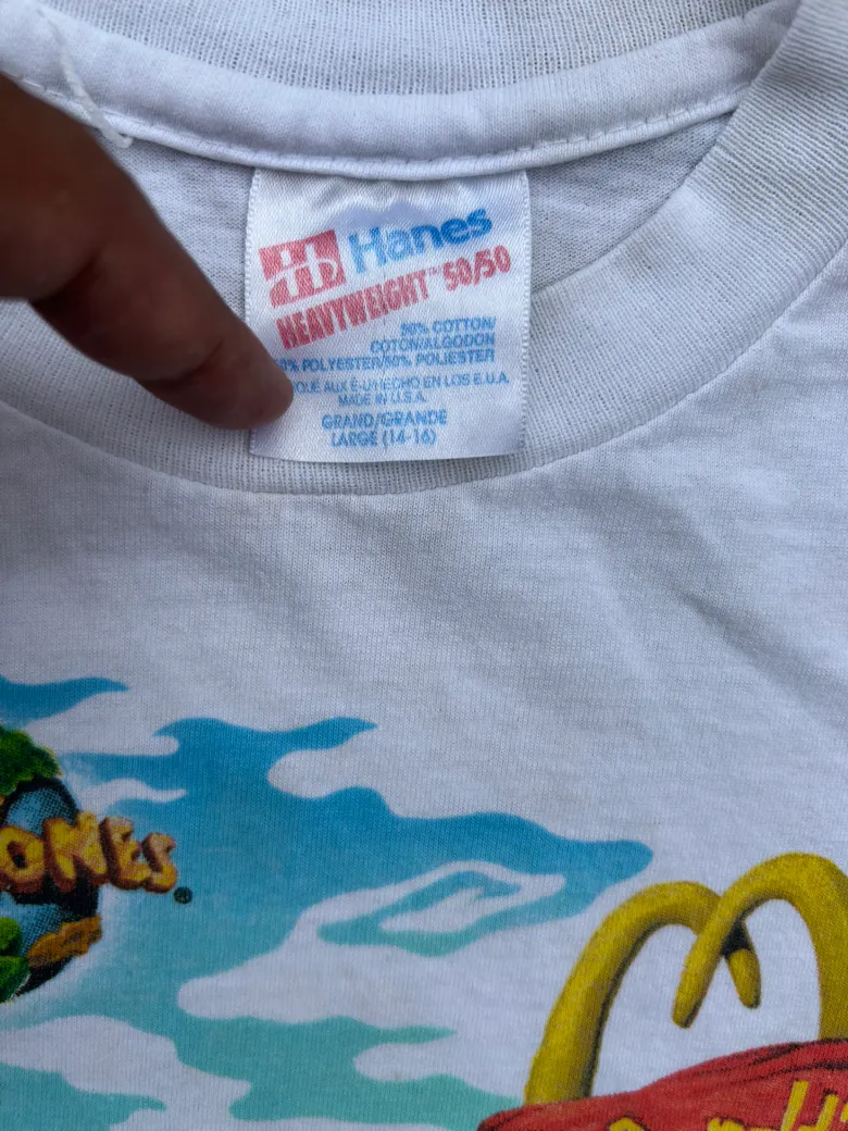 Vintage The Flintstones McDonald's Summer 1994 T-Shirt