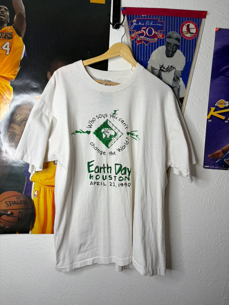 Vintage 1990 Earth Day Houston T-Shirt