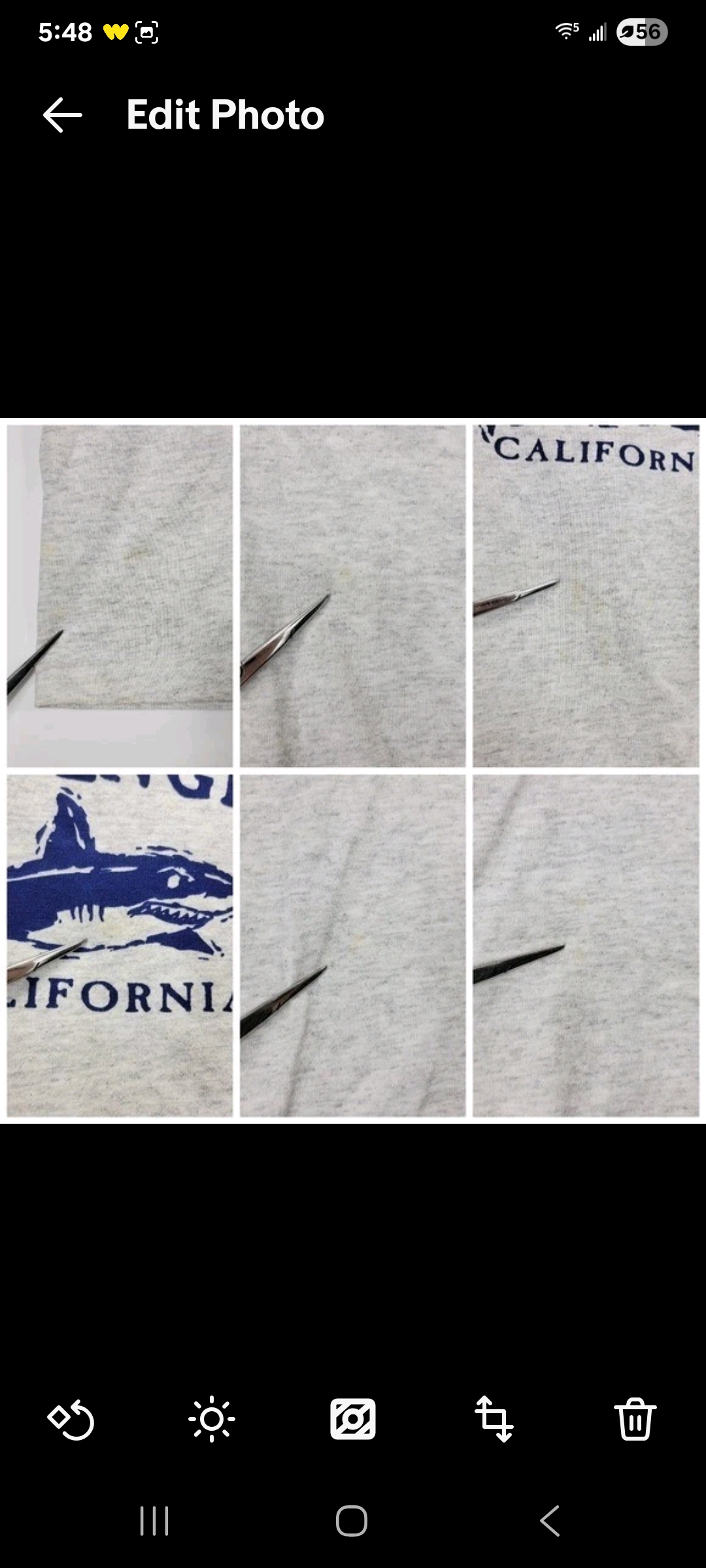 Mens 3XL Los Angeles California Great White Shark Vintage Shirt Gray Ocean Rare