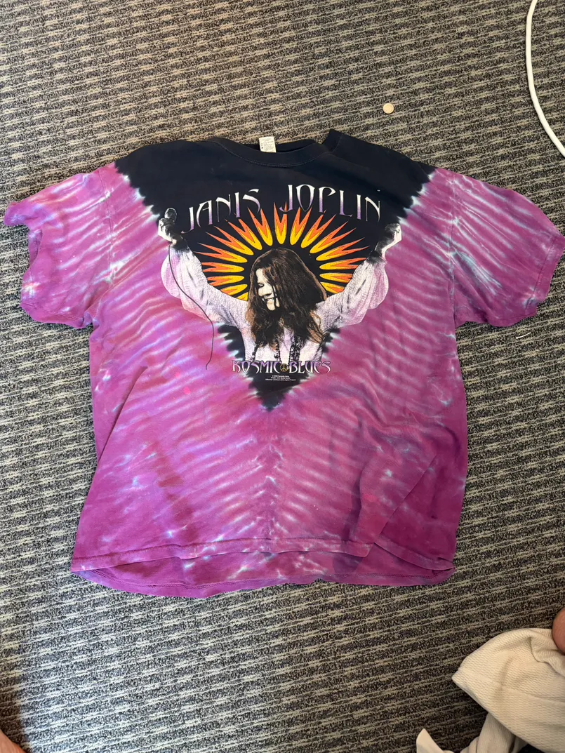 Vintage 90s Sundog Janis Joplin Cosmic Blues Tie-Dye T-Shirt