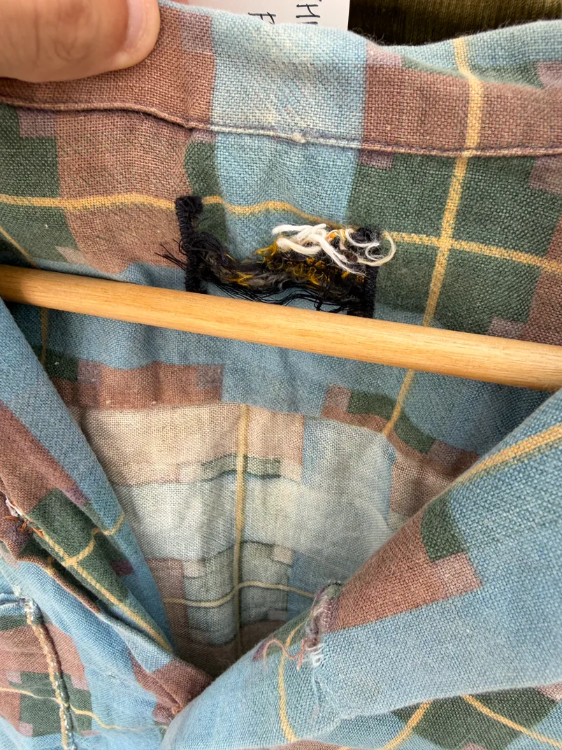 1960s cotton printed flannel
