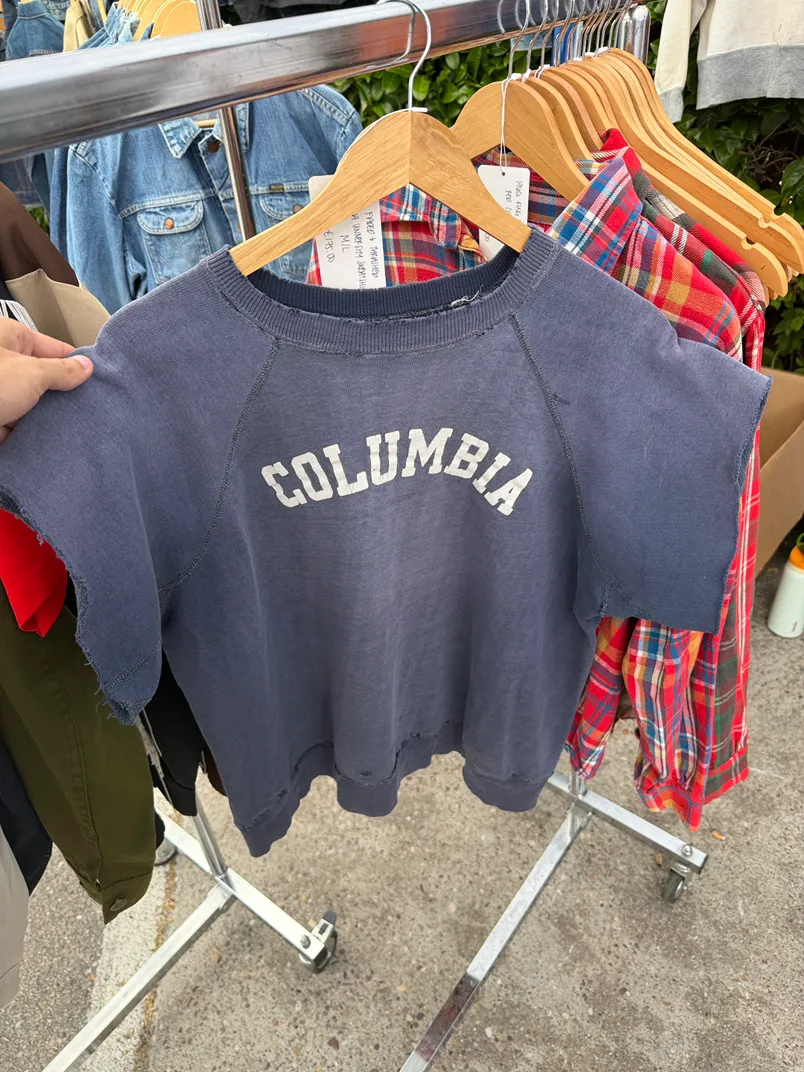 1960s faded columbia university sweatshirt