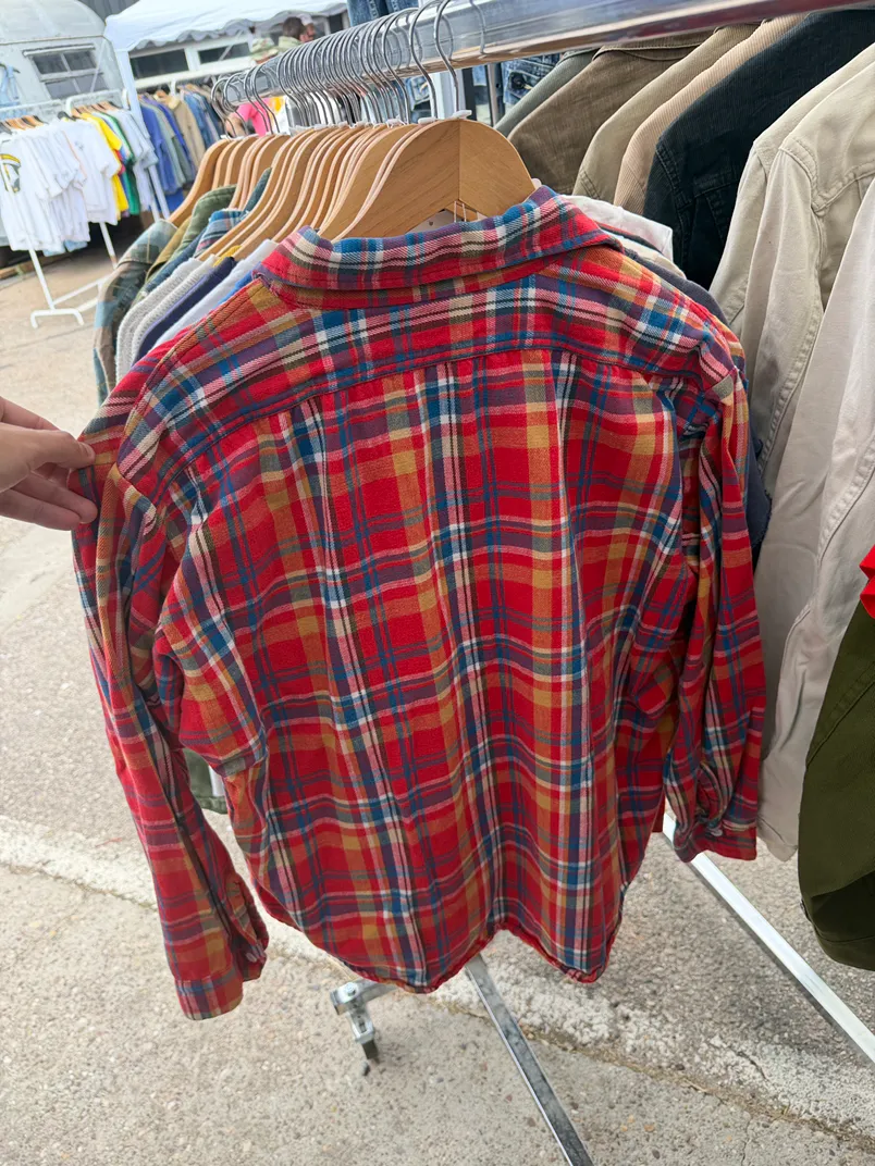 1960s king kole multicolor red flannel