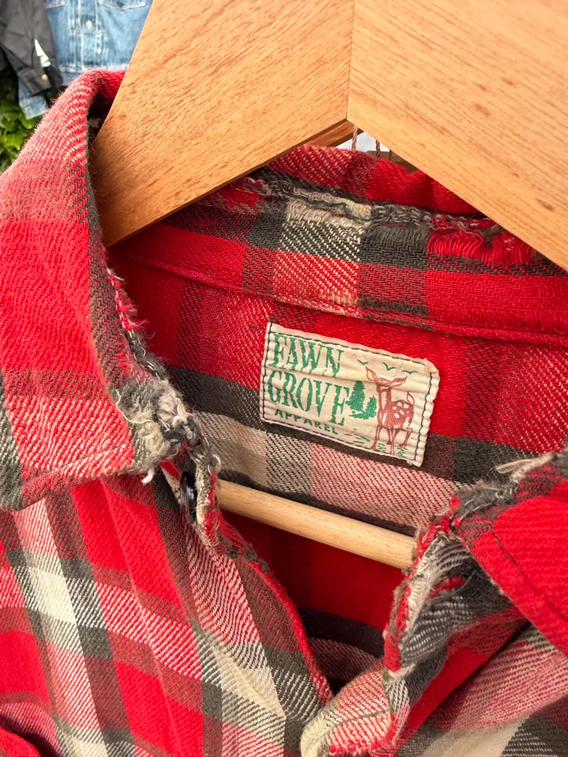 1960s repaired fawn grove red flannel