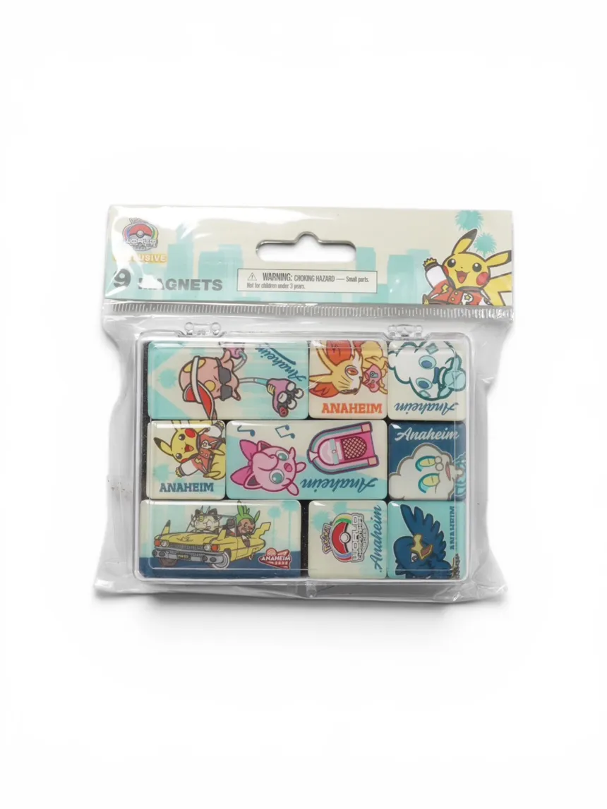 Pokemon World Championship 2025 Anaheim car scene 9pc magnet set