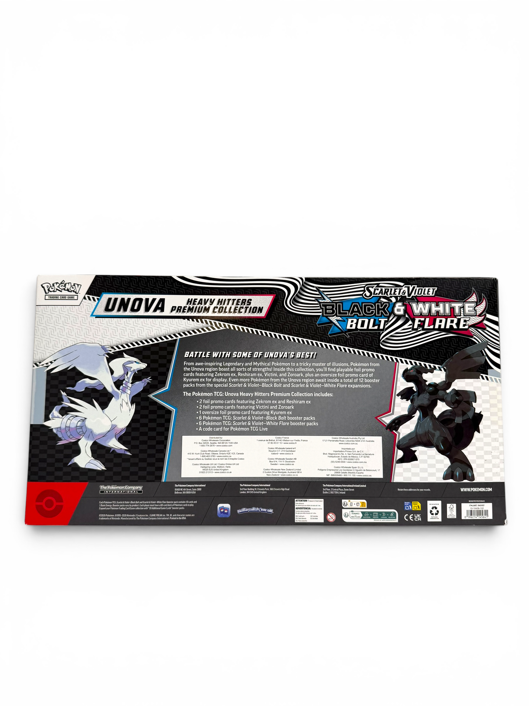 Pokemon Scarlet & Violet Black Bolt & White Flare Unova Heavy Hitters Premium Collection