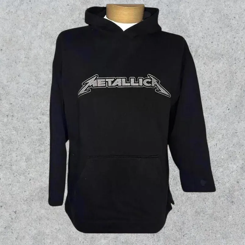 Vintage Metallica Chainmail Rock Band Hoodie By Giant